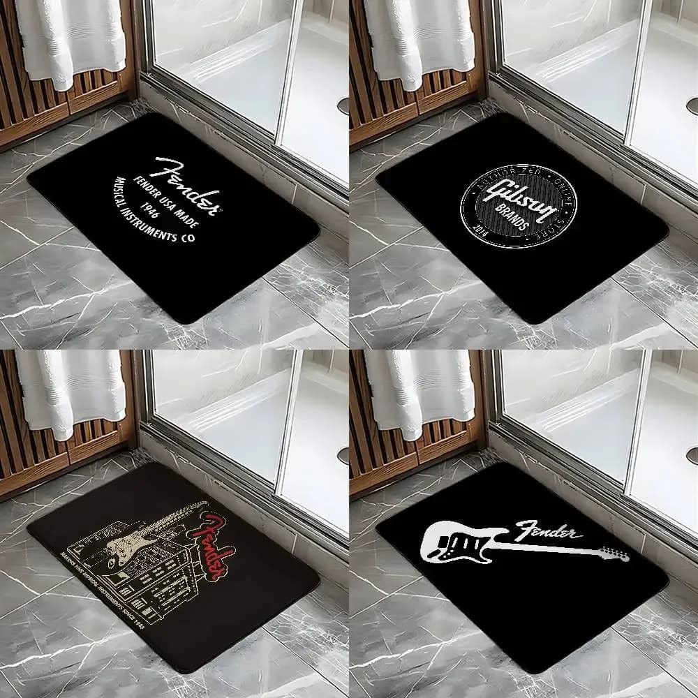 Fender Guitar entrance door mat, festive decorations, bathroom non-slip carpet, entrance mat
