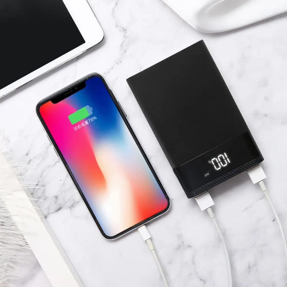 Convenient Power Bank Box 5V 2A 6x18650 Mobile Charger Box Plug Play 20000mAh Power Bank Phone Case