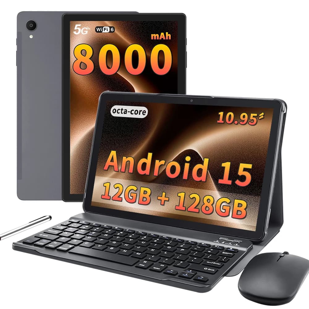 Tablet Android 15 Paitanry 10.95 Pollici HD IPS Touch Screen 12GB RAM 128GB ROM 8000mAh WiFi Bluetooth GPS Google Play GMS