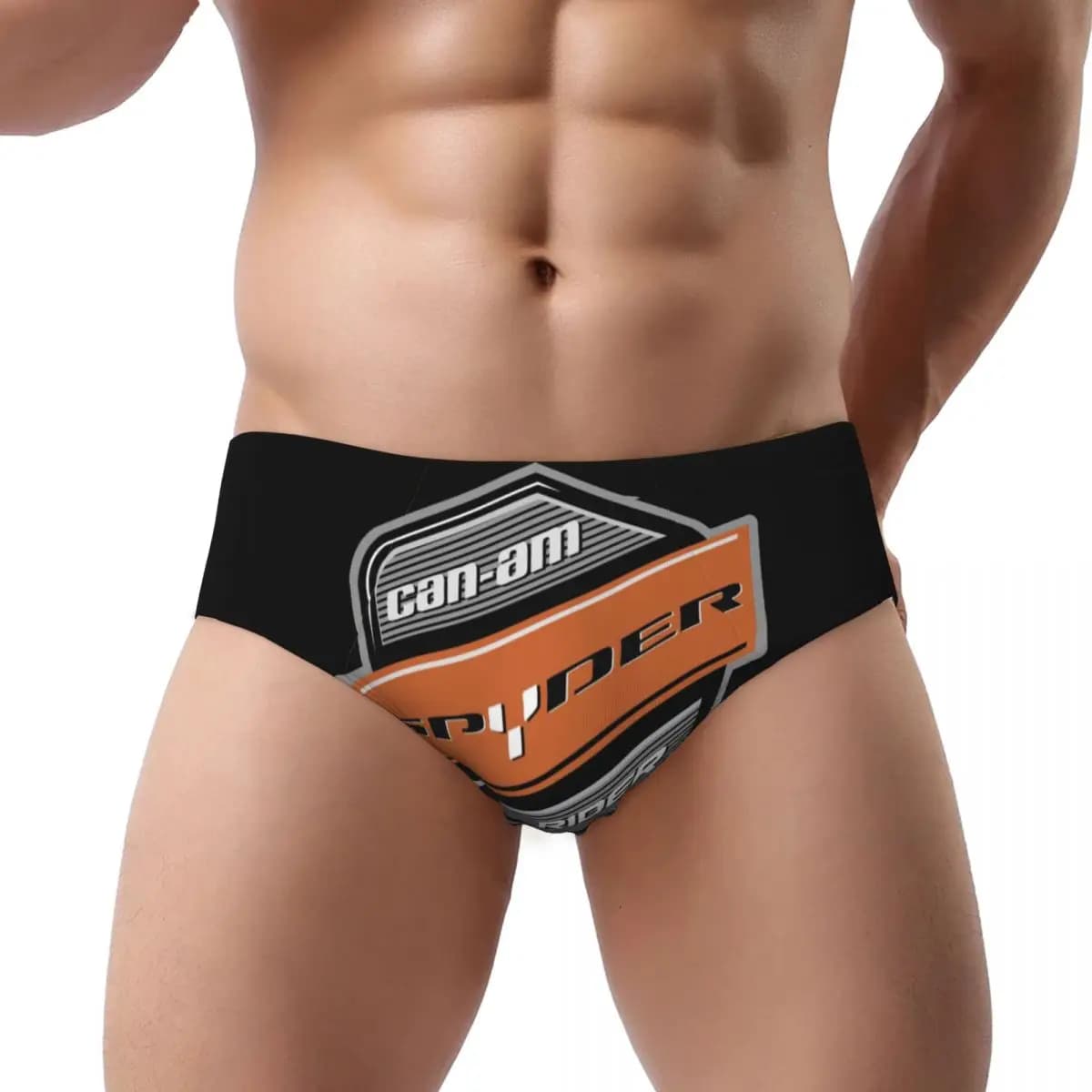 Mutande da uomo personalizzate BRP Can Am Logo da uomo, slip da uomo, comfort maschile, intimo da moto