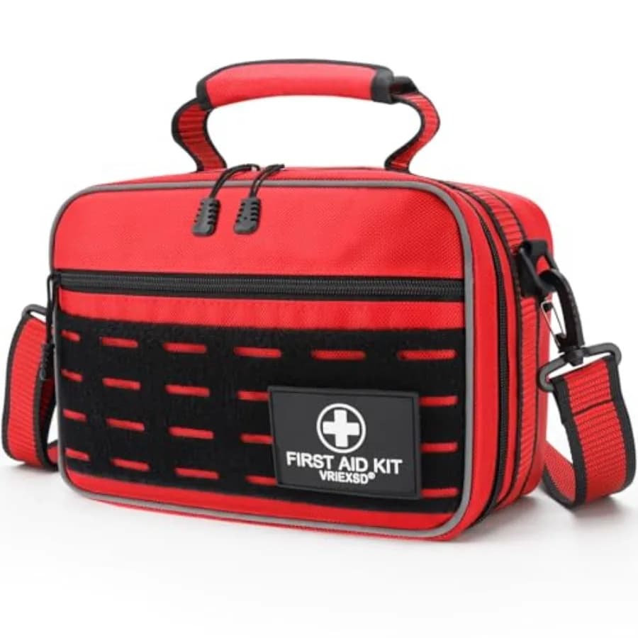 Kit di Pronto Soccorso Premium da 450 Pezzi per Casa, Viaggi, Campeggio, Auto, Escursionismo ed Emergenze all'Aperto - Kit Medici d'Emergenza