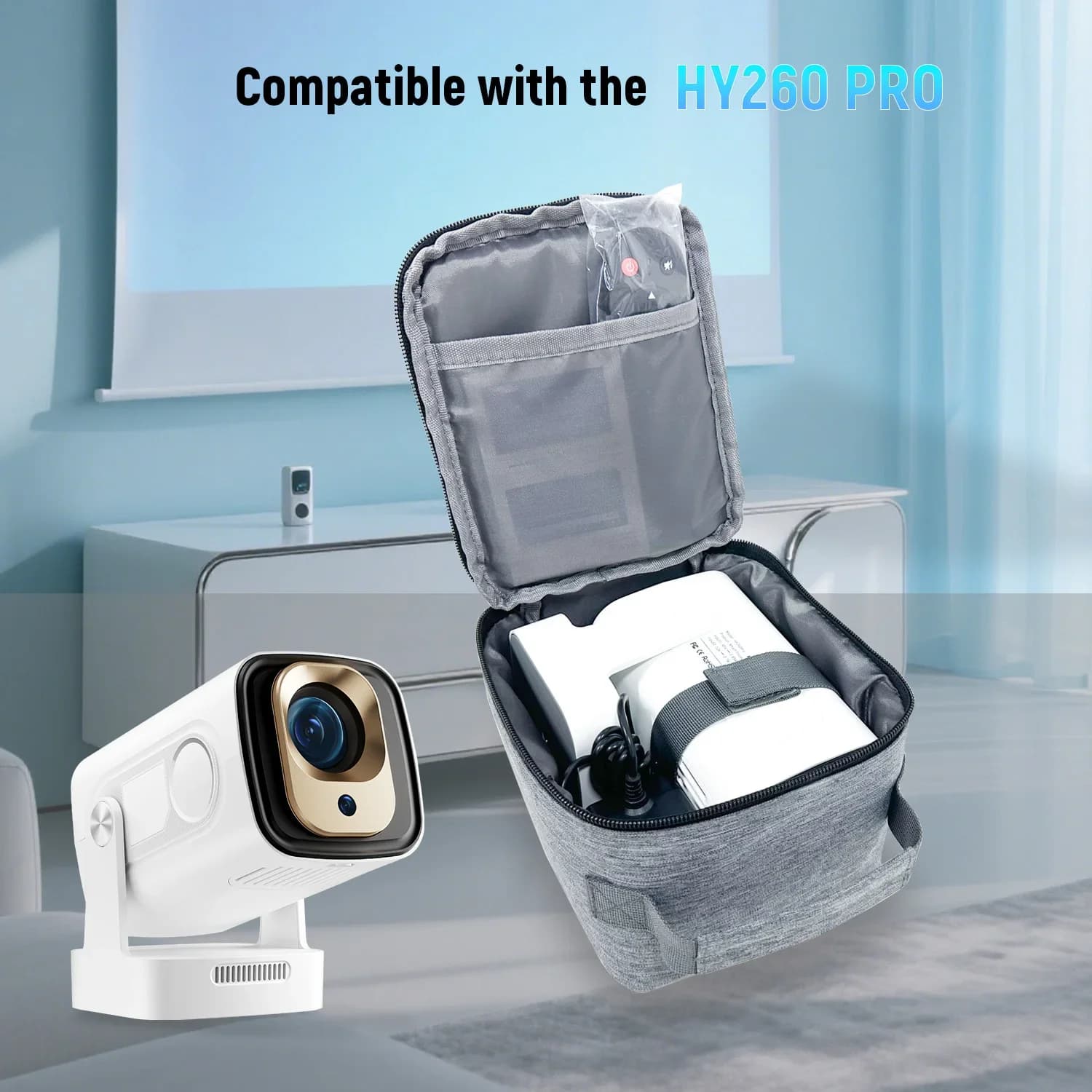 Borsa portaoggetti per proiettore per HY260 Pro HY300 Pro+ Scatola protettiva per HY310 HY320 MINI Accessori portatili per la protezione del proiettore