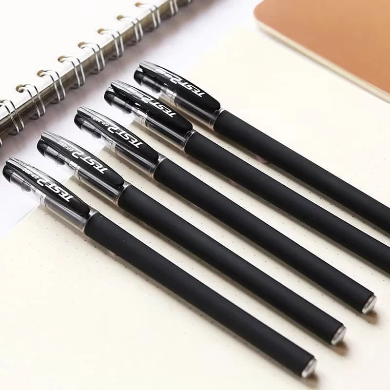 10 pezzi set di penne gel 0,5 mm punta proiettile smerigliata penne gel inchiostro nero forniture per penne di cancelleria estetica colorata matita per ufficio a sfera