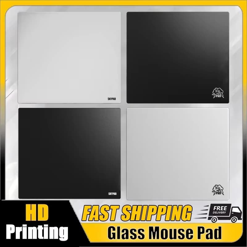 Glass Gaming Mouse Pad Skypad SORA Black White Tempered Upgrade Frosted Surface Desk Mat For FPS Office Custom Mat Accessories