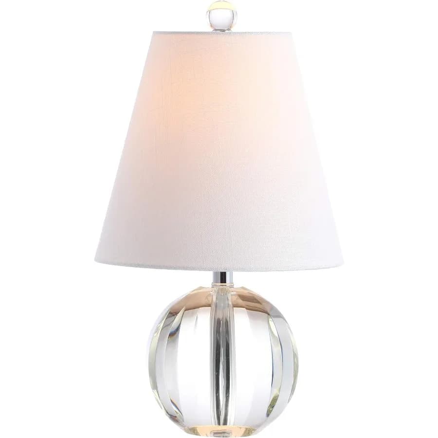 JYL2079A Lampada da tavolo Glam Crystal Ball da 16 pollici Lampada da comodino moderna da comodino per camera da letto Soggiorno Ufficio Orbe in vetro trasparente con Wh