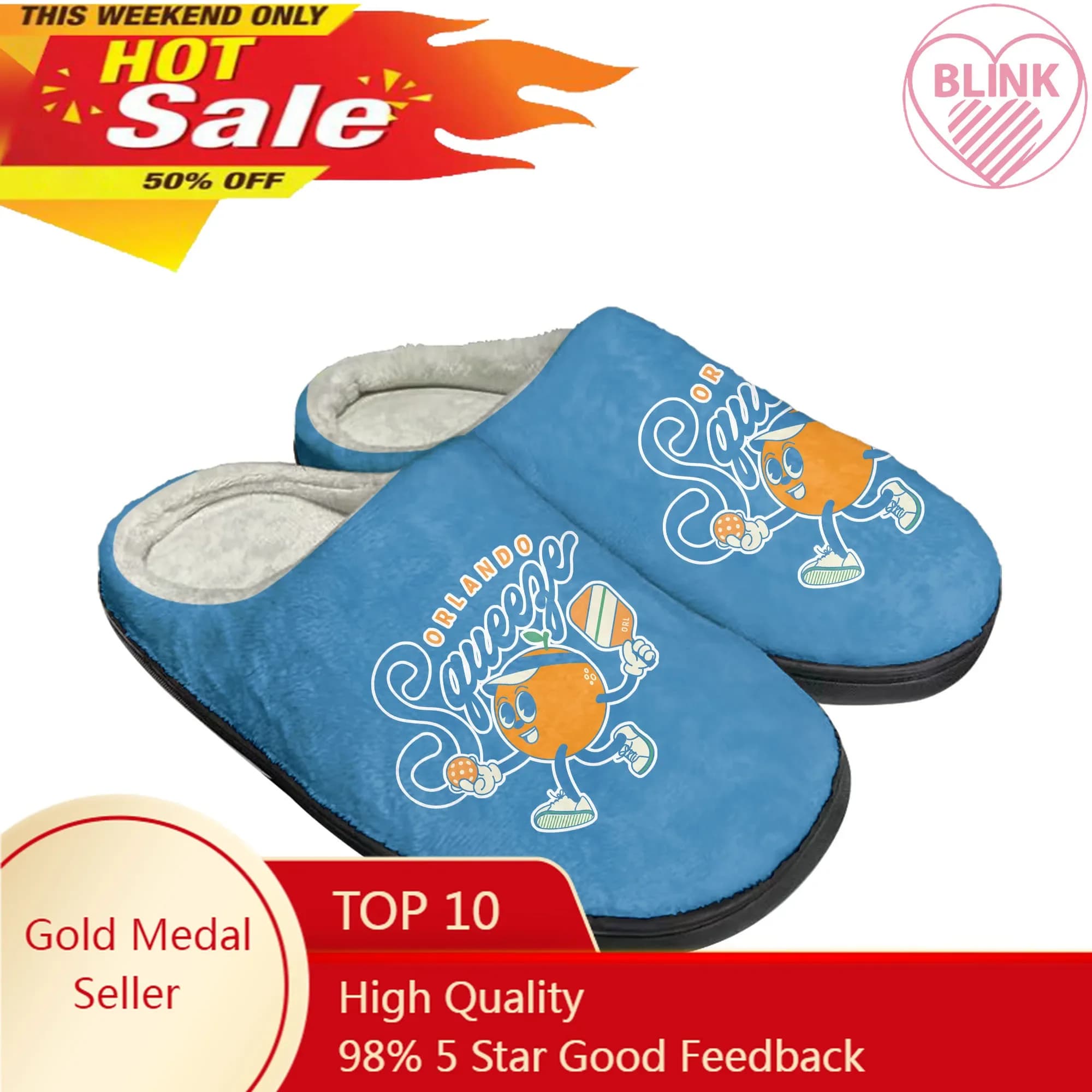 ORLANDO SQUEEZE pickleball Home Cotton Slippers Mens Womens Plush Bedroom Casual Keep Warm Shoes Thermal Indoor Customized DIY