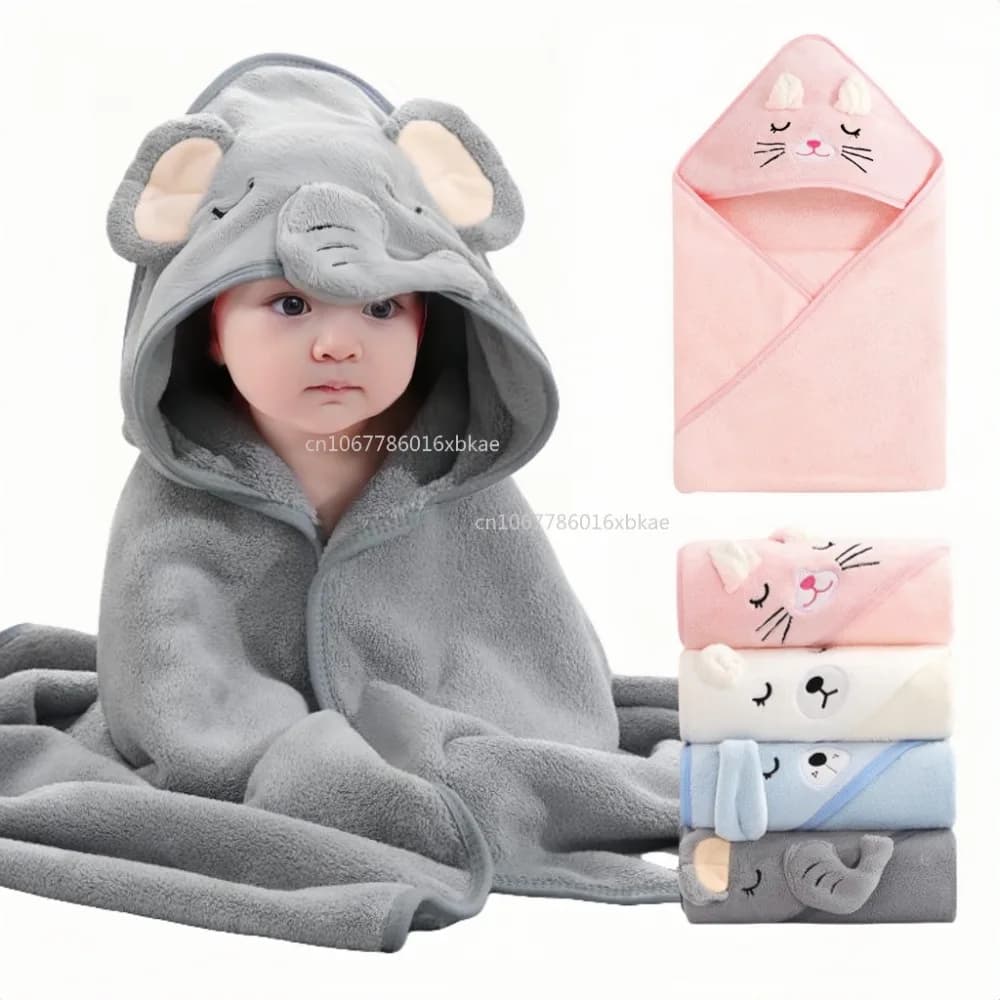 Children's Bath Towel Animal Baby Locker Soft Newborn Towel Hooded Kids Bathrobe Hot Changing Pad for Kids and Girls