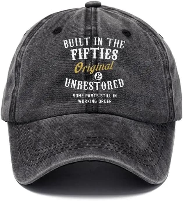 Built in The Fifties All Parts Still in Working Order Classic Print Baseball Caps Hats for Men Women One Size