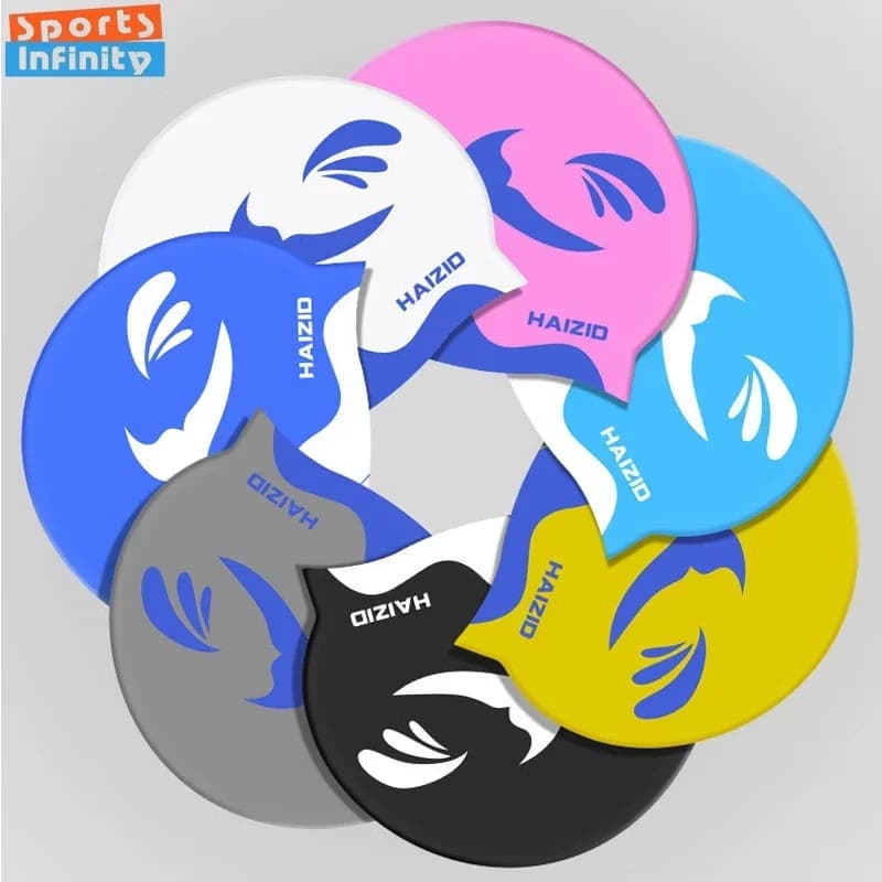Men's Fashion Adult Swimwear Ear Protection Printed Swim Head Silicone Waterproof Swim Hats for Women Swimming Accessories