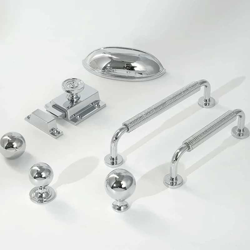Maniglie Moderne in Titanio Argento per Armadi, Scarpiera, Cucina, Cassetti e Mobili