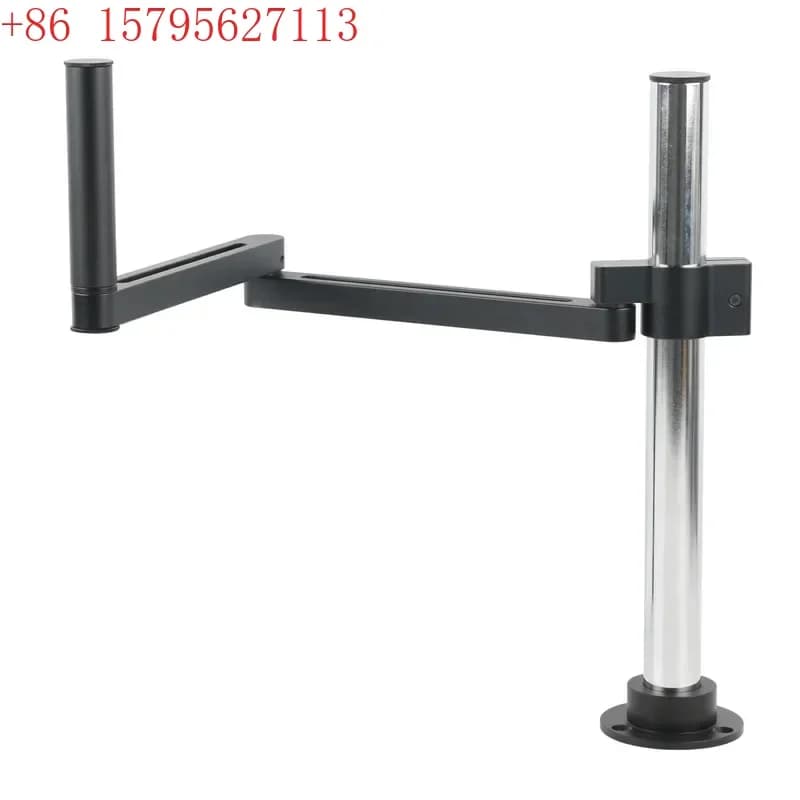 Staffa per microscopio con morsetto per braccio articolato regolabile 50mm 76MM Supporto per treppiede Saldatura per microscopio stereo Videocamera Supporto pieghevole