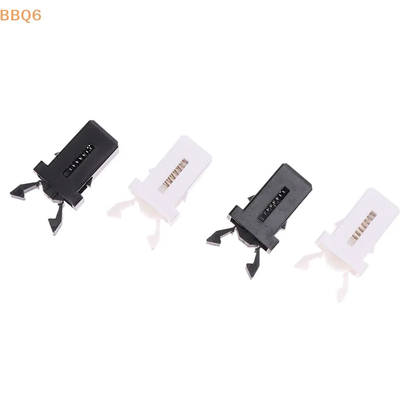 10 Pezzi Chiusura a Scatto in Plastica Nera e Bianca per Cestino, Ricambio per Coperchio Touch, Clip di Riparazione Compatibile