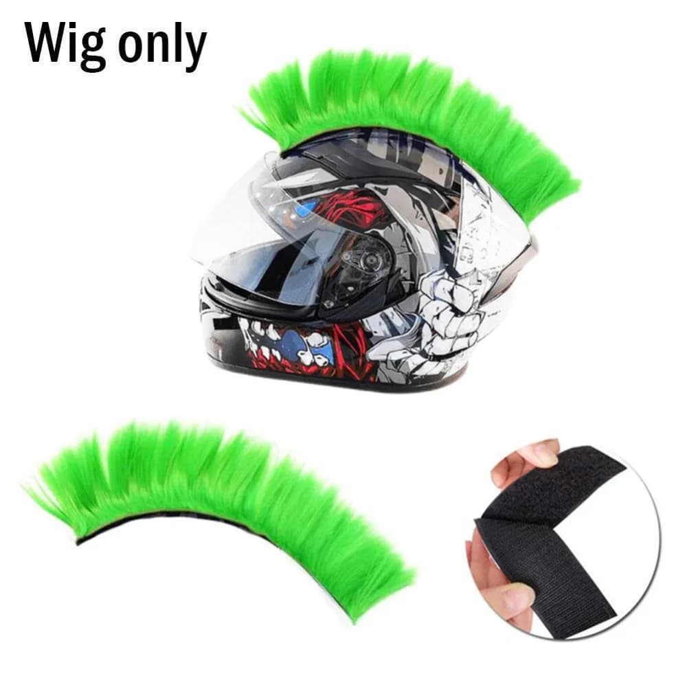 Divertente Parrucca Mohawk Universale, Capelli Sintetici, Decorazione per Casco da Moto, Adesivi Creativi per Capelli