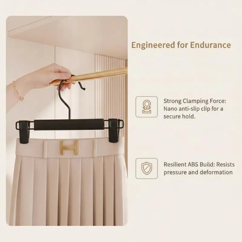 Space Saving Clothes Hangers 10PCS 4 Color Options with Adjustable Clips for Small Apartment Wardrobe Storage