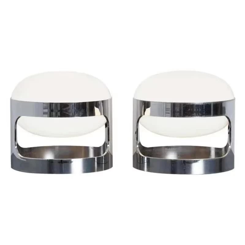 Retro Chrome Table Lamp LED Dimmable Bedside Night Light Modern Designer Style Desk Lamp for Bedroom Hotel Bar Home Decor