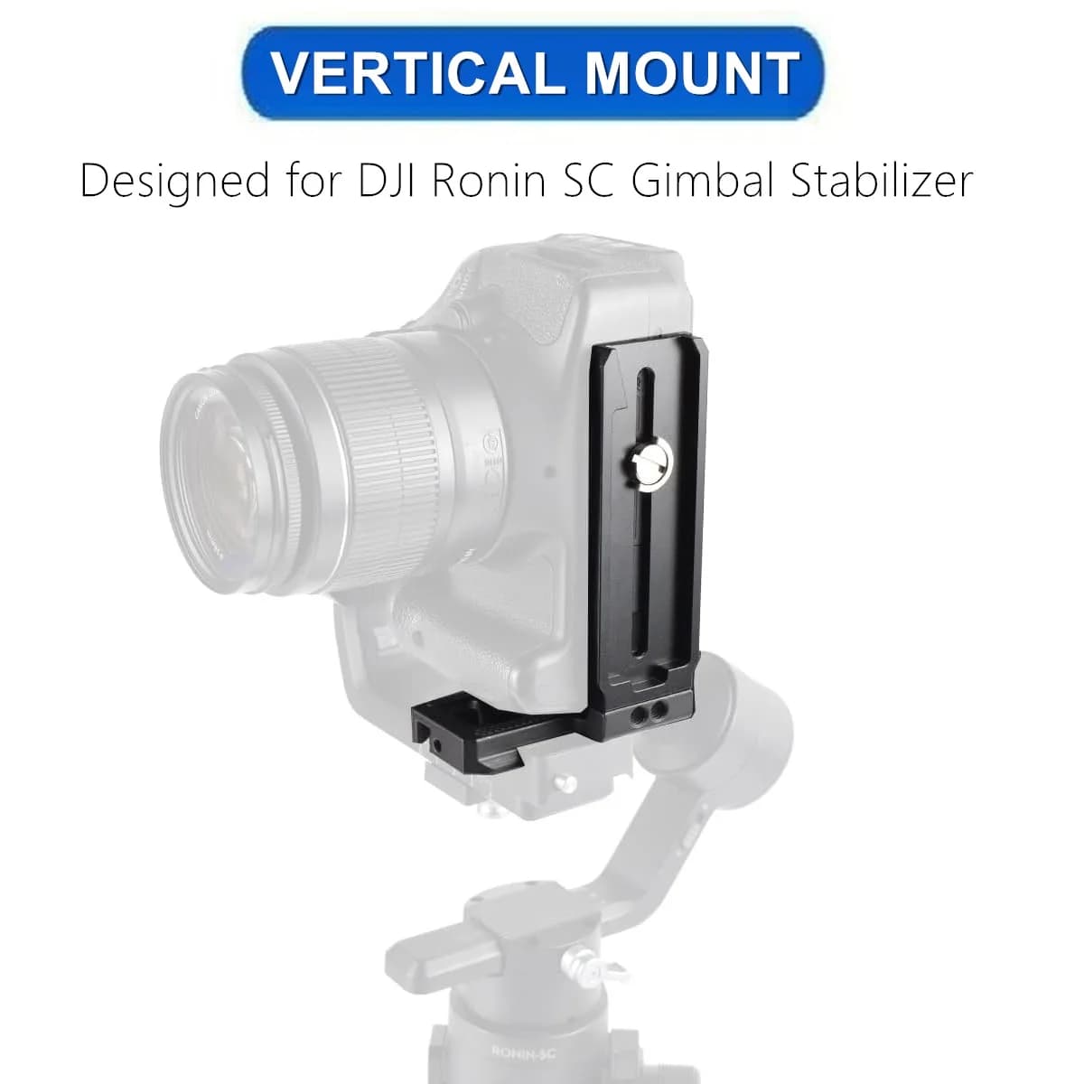 For DJI SC Gimbal L Shape Quick Release Bracket Camera Vertical Mount Plate, Aluminum Alloy, with Counter Weights Adjust Balance