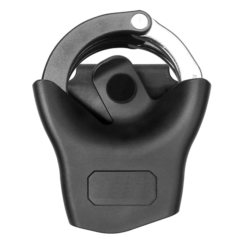 Manette tattiche per custodia per grillo della polizia Cintura aperta Supporto per manette superiore per custodia Tasca ad anello per cintura A