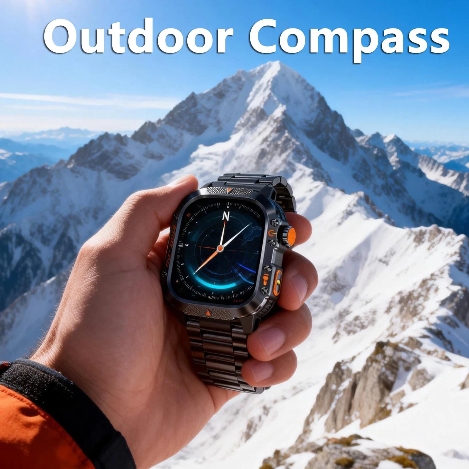 2026 NEW Military GPS Smartwatch Flashlight Wireless Call Wrist Watches 3ATM Waterproof Sports Smart Watch For Men Women Android