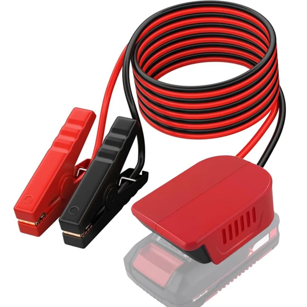 Per ruota motrice adattatore batteria per Einhell 18V con cavo ponticello portatile da 6FT caricabatteria per auto avviamento di emergenza per elettroutensile