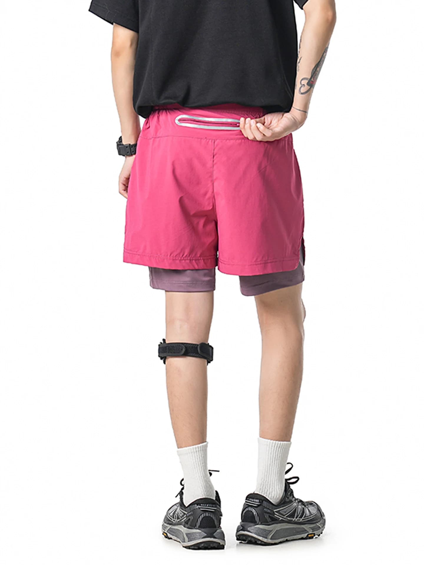 Lightweight Fake Two-Piece Shorts Summer Thin Mountain Outdoor Cycling Fitness Sports Three-Quarter Length Pants for Men And ...