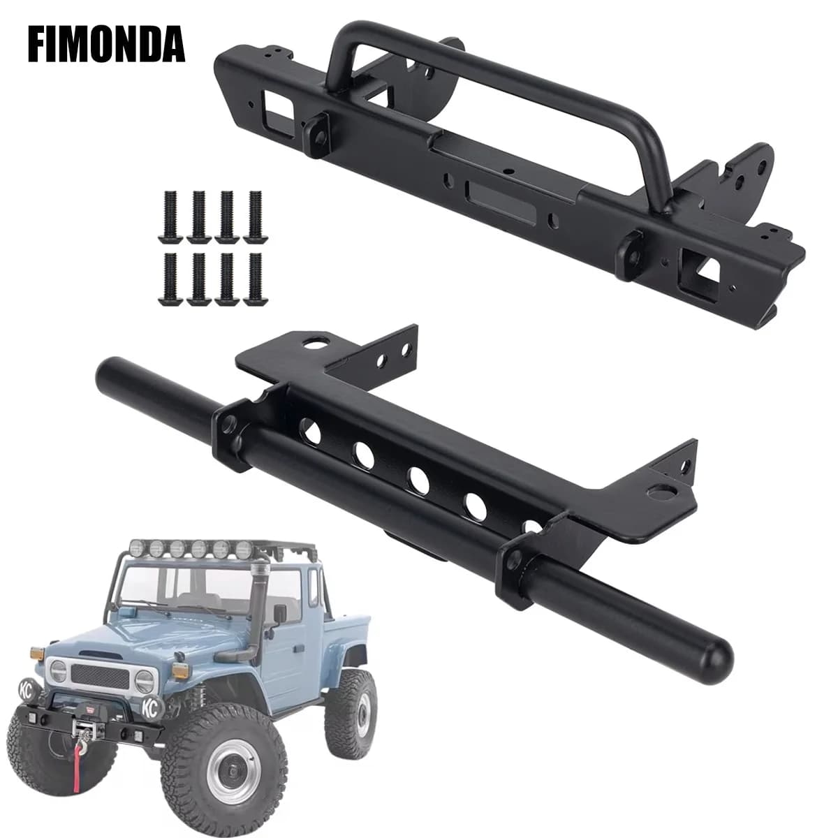 Paraurti anteriore in metallo per camion cingolato RC VP VS4-10 Phoenix in scala 1/10, parti di aggiornamento per carichi pesanti, accessori per paraurti fuoristrada
