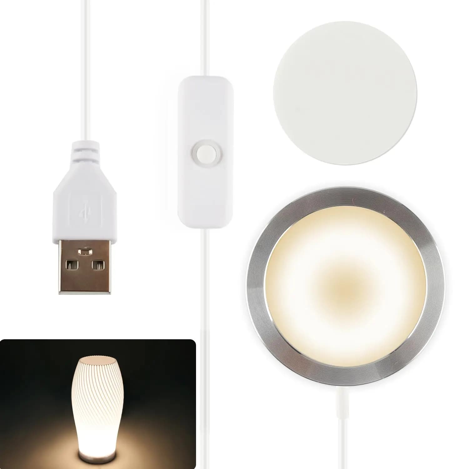 Kit Lampada LED per Stampante 3D 001, per Bambu Lab H2D/A1/A1mini/P1S/P1P/X1C, Kit Hardware Makerworld Maker's Supply, Alimentazione USB 5V