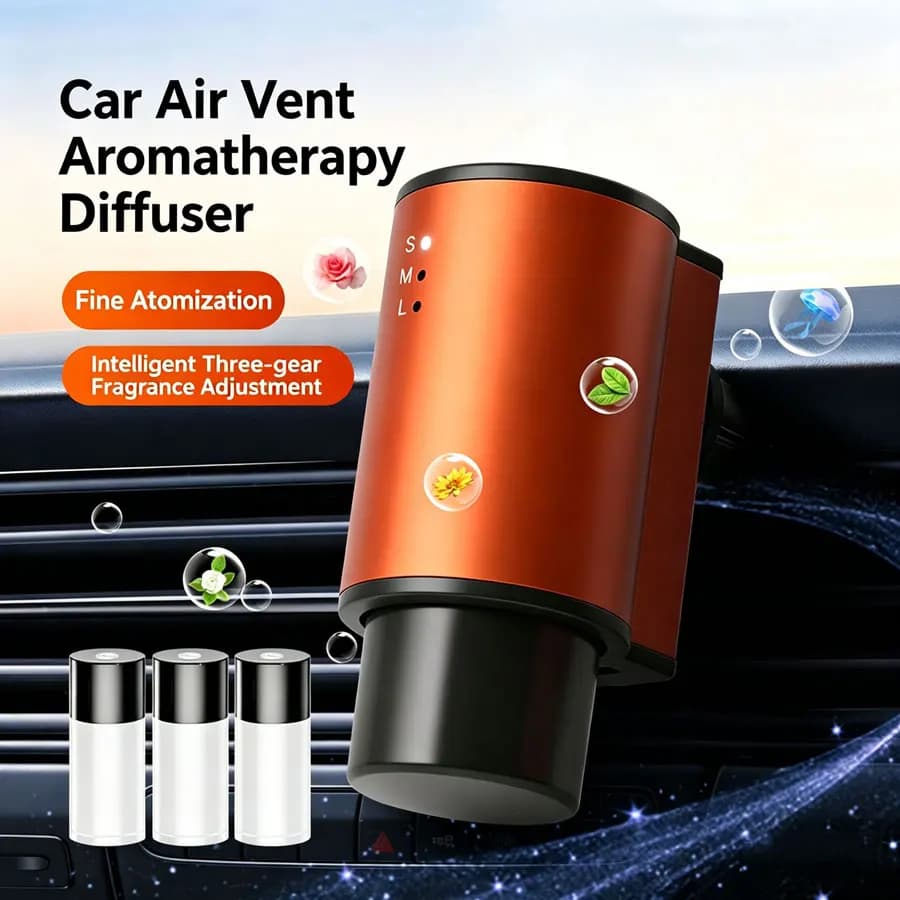 Nuovo Deodorante per Auto, Diffusore di Aromi Intelligente, Umidificatore per Oli Essenziali da Bocchetta dell'Aria, Diffusore di Fragranze per Aromaterapia
