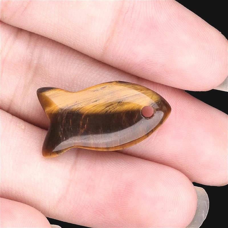 Perline in Pietra Naturale a Forma di Pesce Piccolo 12x22mm Quarzo Rosa Ametista Agata Ciondolo Fai da Te Collana Orecchini Accessori Gioielli 1 Pezzo