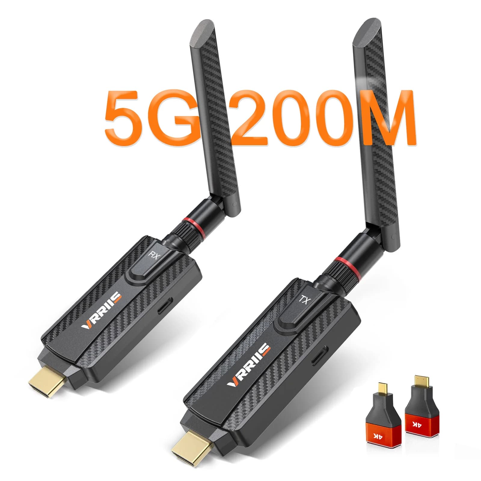 5G 200m Wireless Wifi HDMI Trasmettitore Video Ricevitore Extender TV Stick Dongle Adattatore per Fotocamera DVD Laptop PC Per TV Proiettore