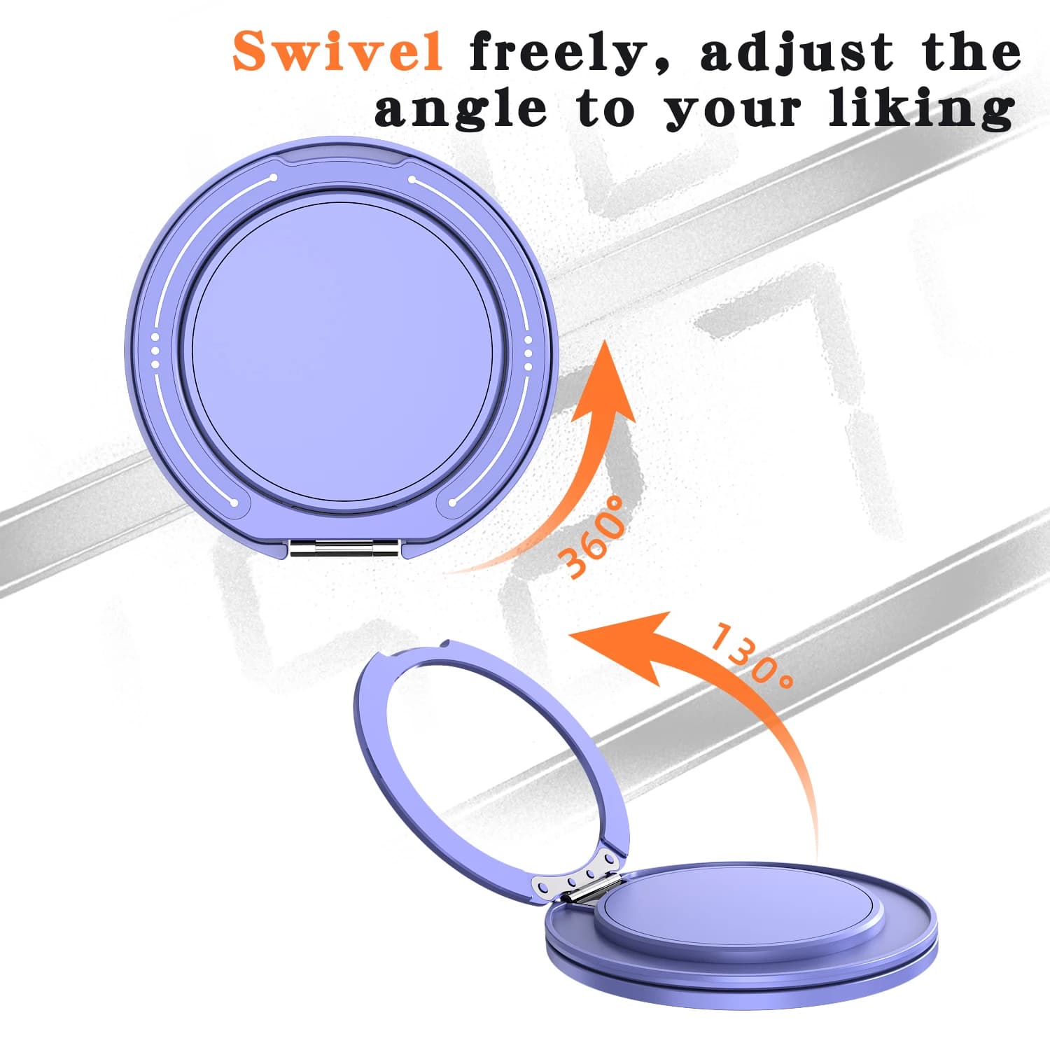 360 ° MagSafe rotating magnetic ring holder, universal desk support for iPhone Samsung, metal support with finger handle