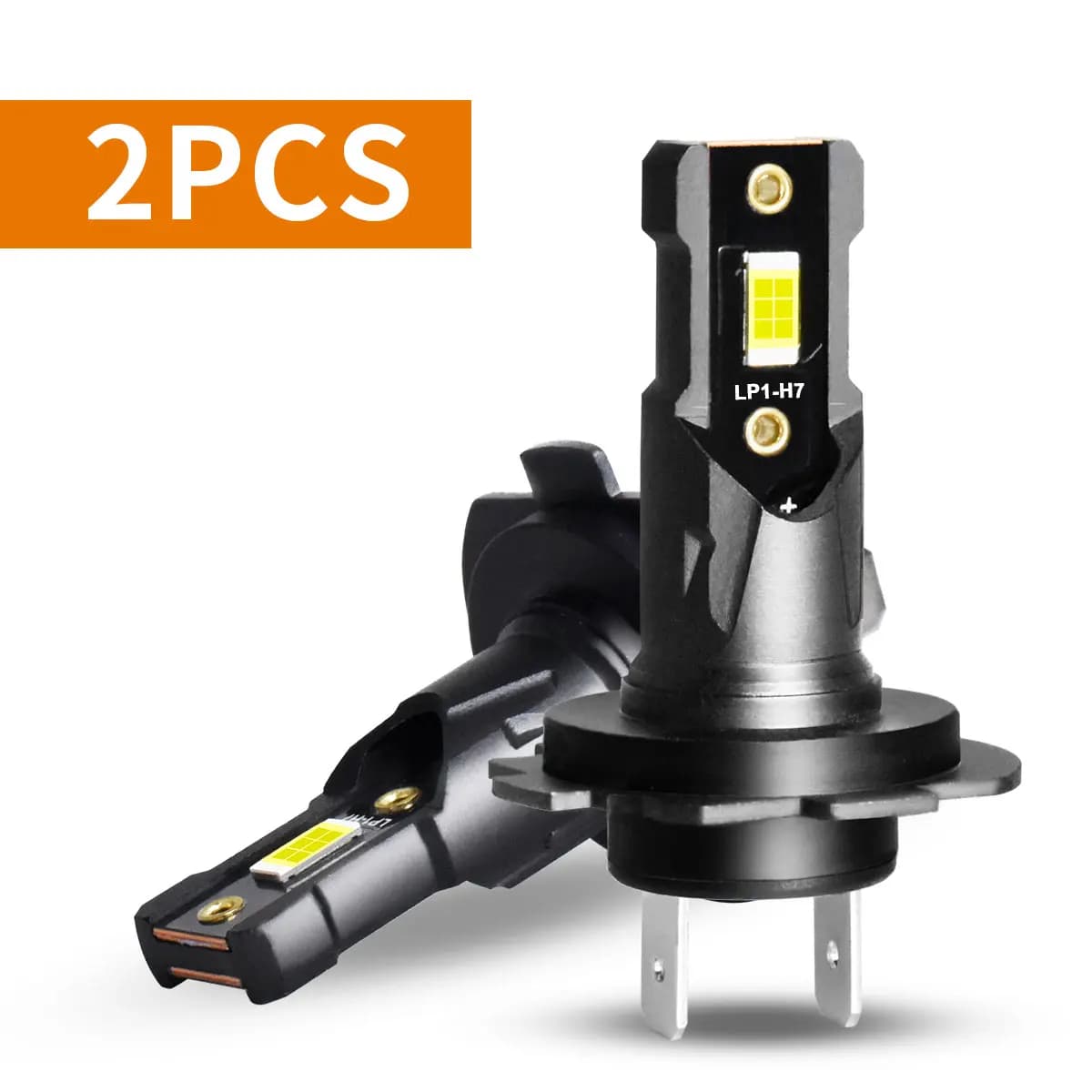 Powerful 1:1 H7 LED Headlight Bulbs 6000K 12V W/ 3570 Chips for Car Headlamp Lights