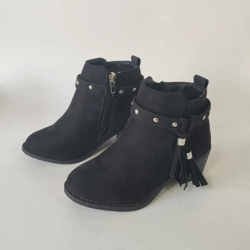 Ragazze Stivaletti Rivetti Nappa Moda semplice Bambini Passerella Stivali da principessa Bambini Tacchi bassi Stivali in PU Primavera Autunno 2025 Nuovo