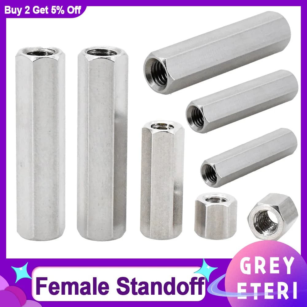 M2 M2.5 M3 M4 M5 M6 304 Stainless Steel Hex Motherboard Female Column PCB Support Spacing Vine Assembly on Pillars Bolt