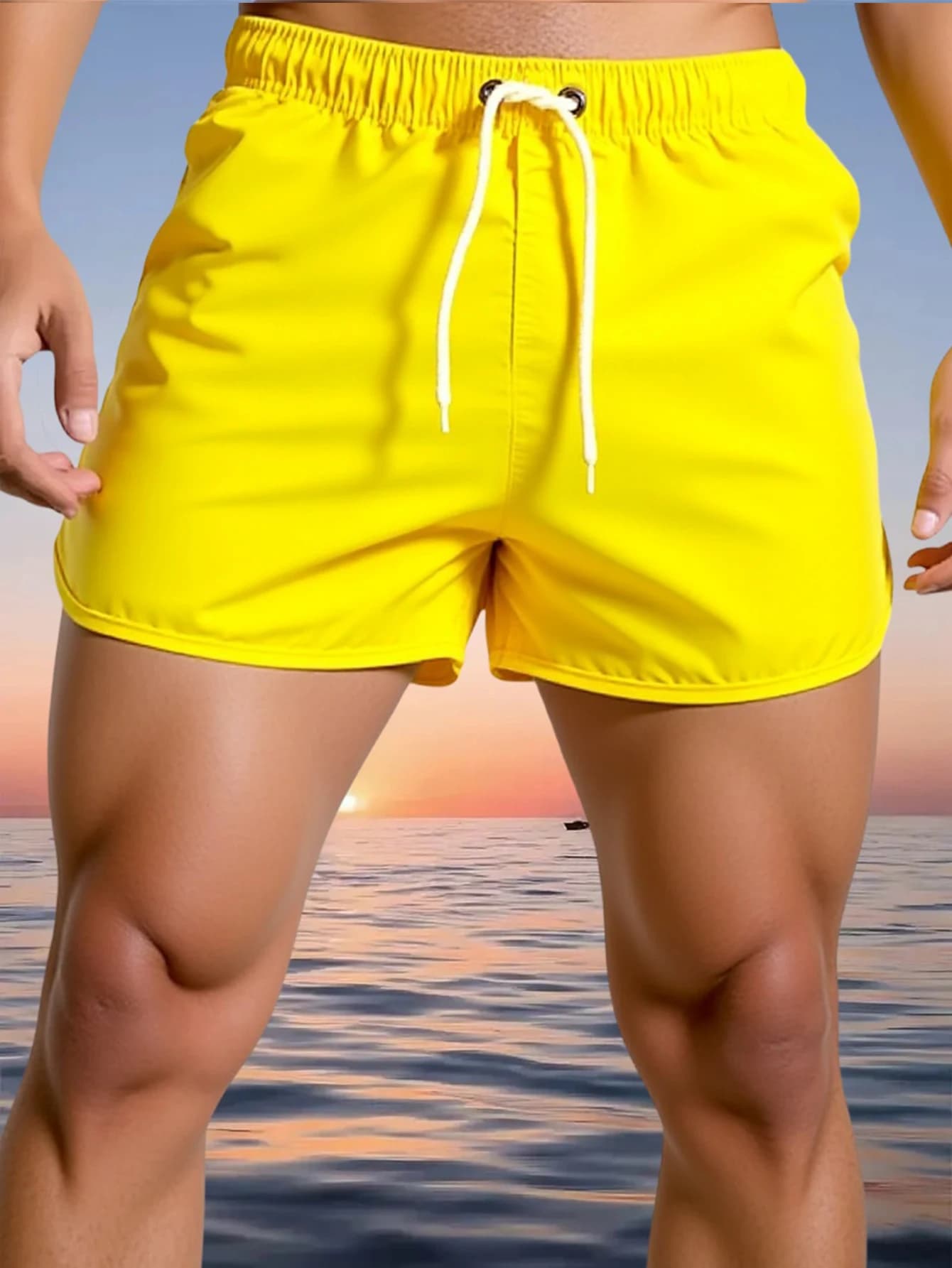Pantaloncini da corsa ad asciugatura rapida a strato singolo per allenamento fitness in palestra, biancheria intima interna sportiva comoda e traspirante per uomo