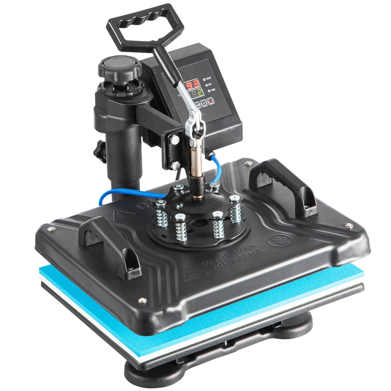 SucceBuy Pressa di Calore 15x12 Pollici 5/6/8 in 1 Sublimazione Digitale Multifunzionale Rotazione di 360 Gradi per Magliette Cappello Tazza Tappo Piastra