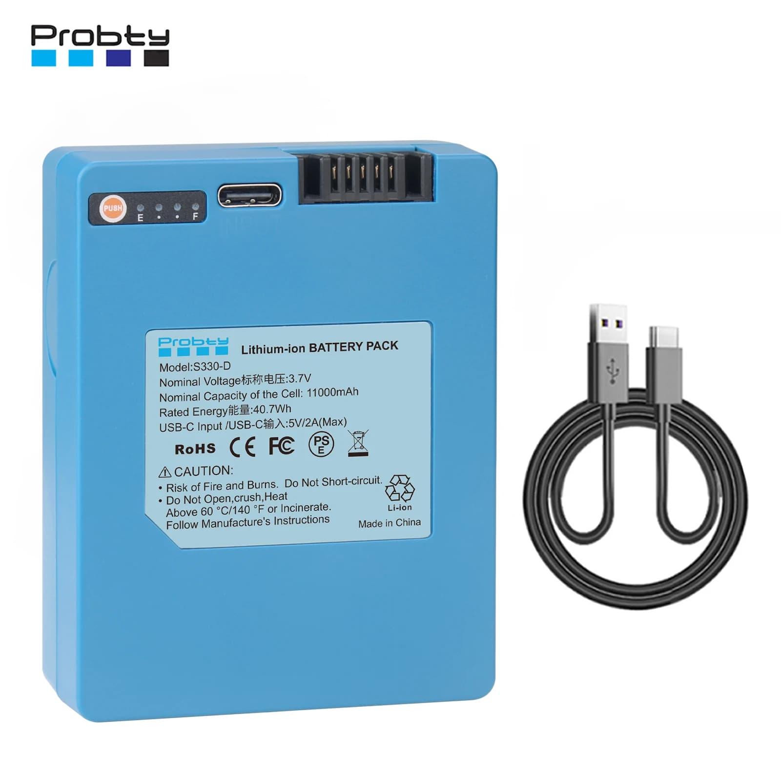 Batteria sostitutiva da 40,7 Wh per E330, eufyCam 3, S230 Video Smart Lock 3 in 1, S330, S330 eufyCam Smart Lock Touch