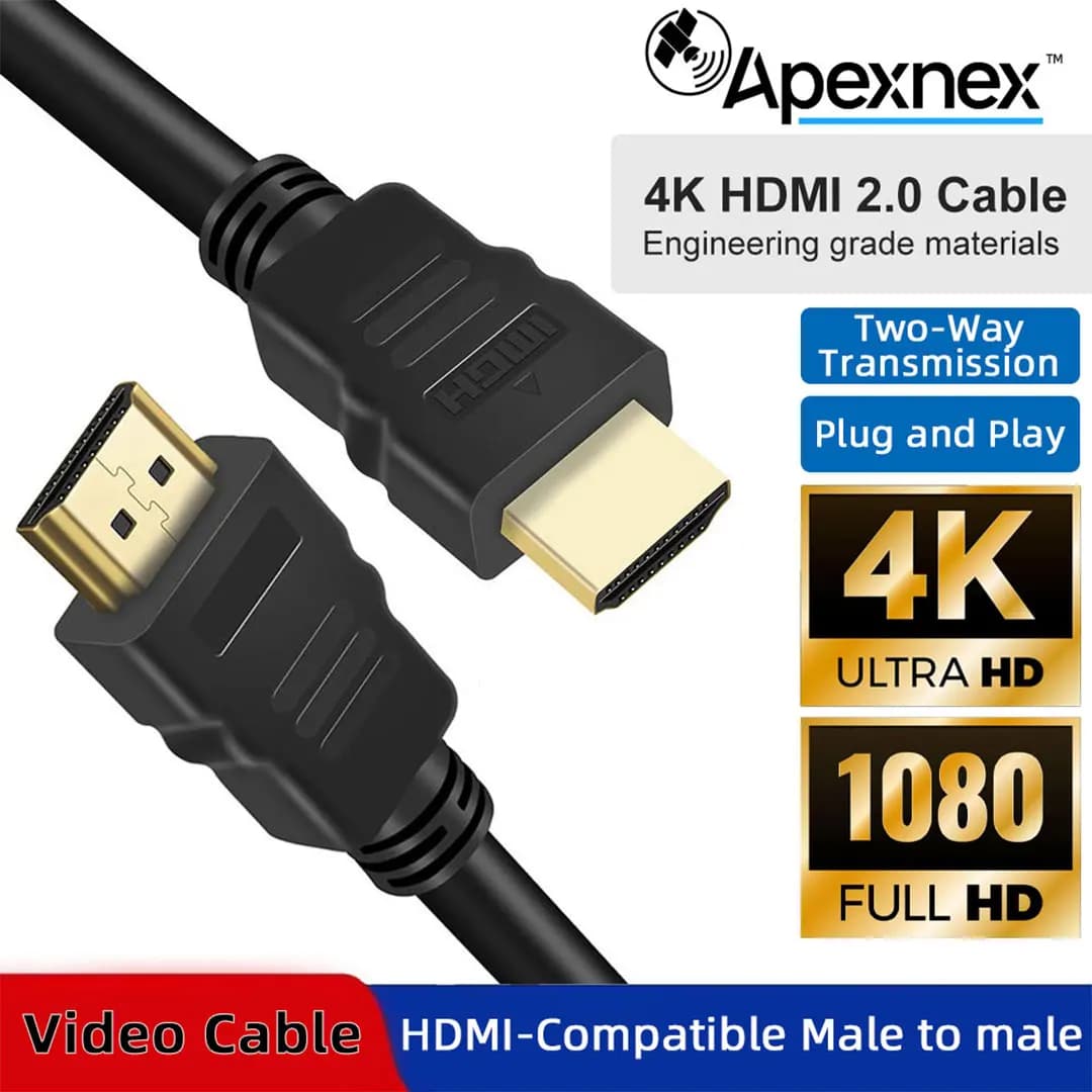 HDMI cable 4K 60HZ, male-male HDMI cable, 18 Gbps high speed HDMI cable for Samsung UHD TV, monitor, PS4/3, Xbox One,