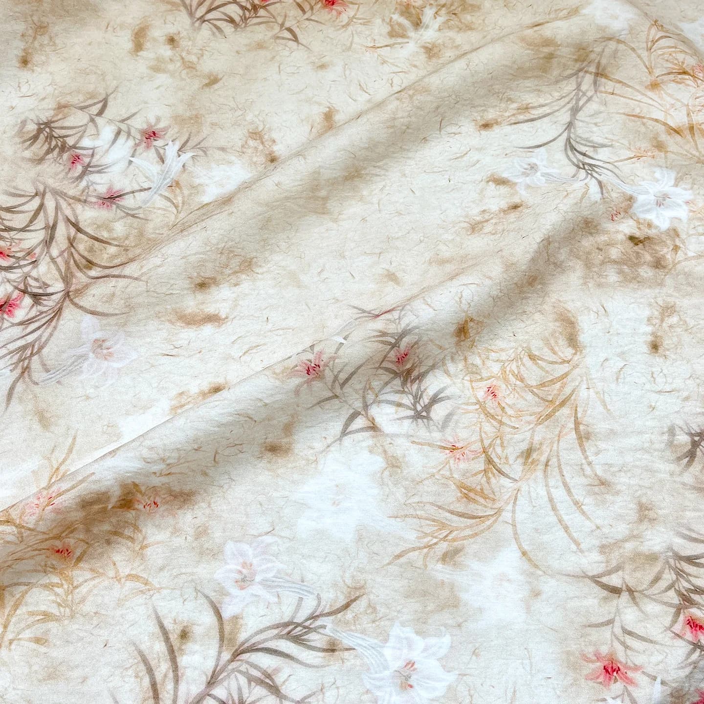 Tessuto cheongsam in tessuto di cotone broccato con stampa iris da 1 metro, gonna, abito, camicia, borsa per patchwork
