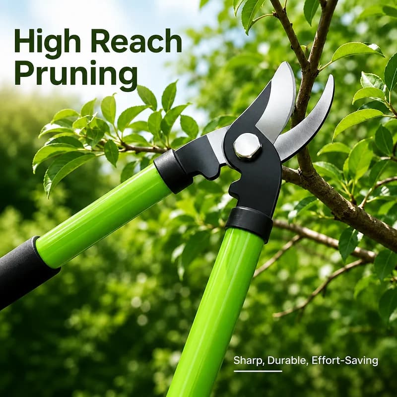 1PC Garden Pruning Shears Stainless Steel Sharp Blade Non-Slip Long Handle Branch Cutter for Plants Flowers Shrubs Orchard Tools