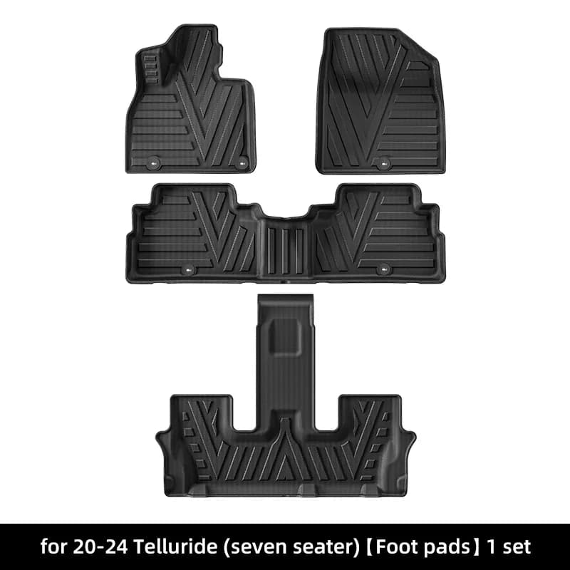 Customized Car Mat for Kia Telluride 2020-2024 Car Mats 3D TPE 7 Seat Car Car Mat Waterproof