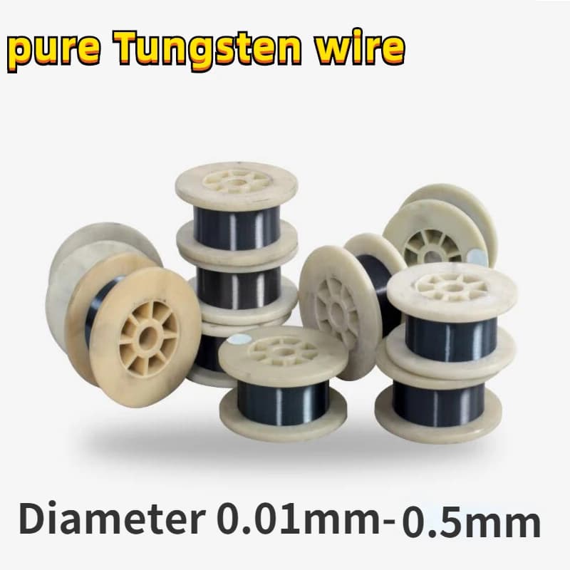 Diametro metallo filo di tungsteno 99.95% W ad elevata purezza 0,01 mm-0,5 mm per purificatore d'aria Precipitatore elettrostatico Lunghezza 5 M/10 M