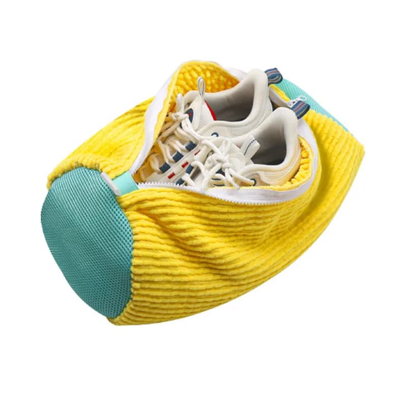 Borsa per lavatrice per scarpe 2/3 pezzi con set di spazzole per scarpe liquide Borsa per scarpe da bucato durevole e spazzola pulita con setole morbide per tutte le scarpe