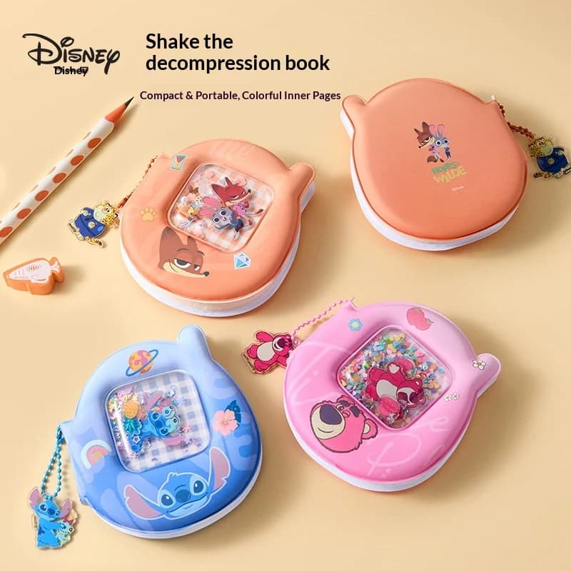 Quaderno Disney Zootopia con Note Adesive Scuotibili, Carino e di Bell'Aspetto, Glitterato, Portatile, Mini, per Studenti e Uso Quotidiano
