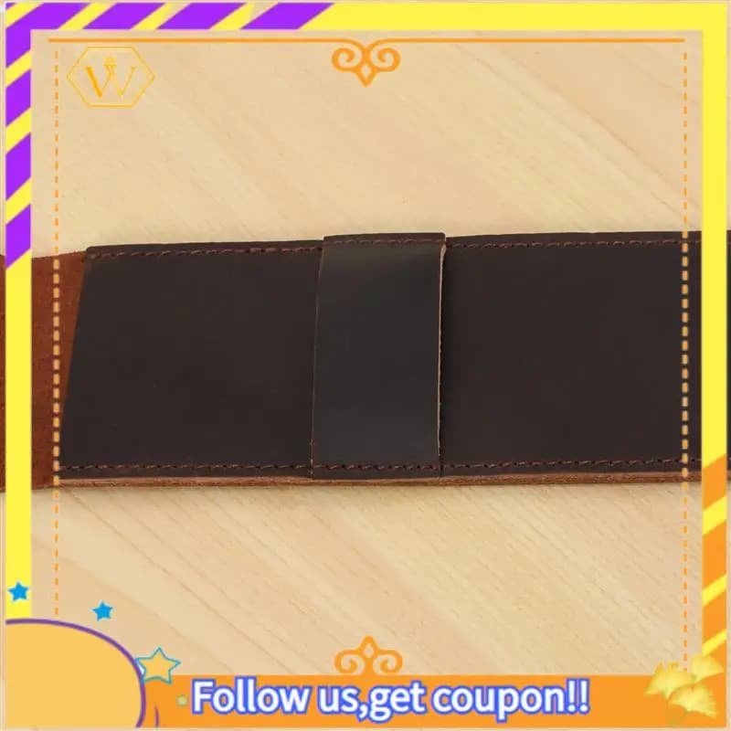 A01K-2X Handmade Leather Pencil Storage Bag Cowhide Fountain Pen Case Holder Vintage Retro Accessories For Travel Journal C