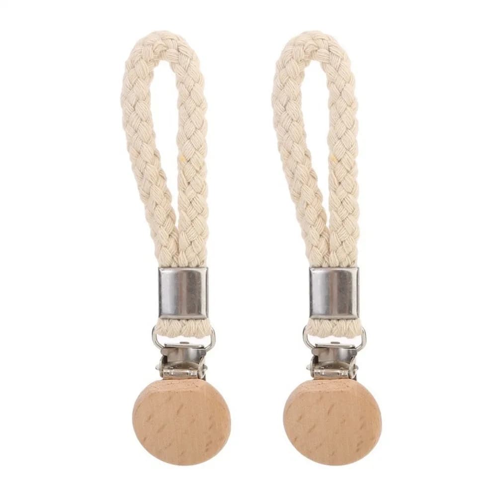2 PCS Woven Rope Metal Storage Clip Multifunctional No-Drill Hanging Clip Space Saving Wear-resistant Bathroom Towel Clip