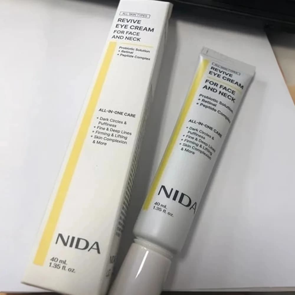 Korean 40ml NIDA Revive Eye Cream For Face Neck Retinal Peptide Probiotic Solution Wrinkle Fine Lines Eye Care Firm Radiant Skin