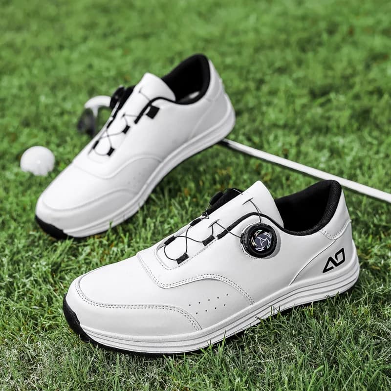 Men's Golf Sneakers Rotating Buckle,Fashion Outdoor Comfortable Training Footwear,Anti-slip Lightweight Breathable Sports Shoes