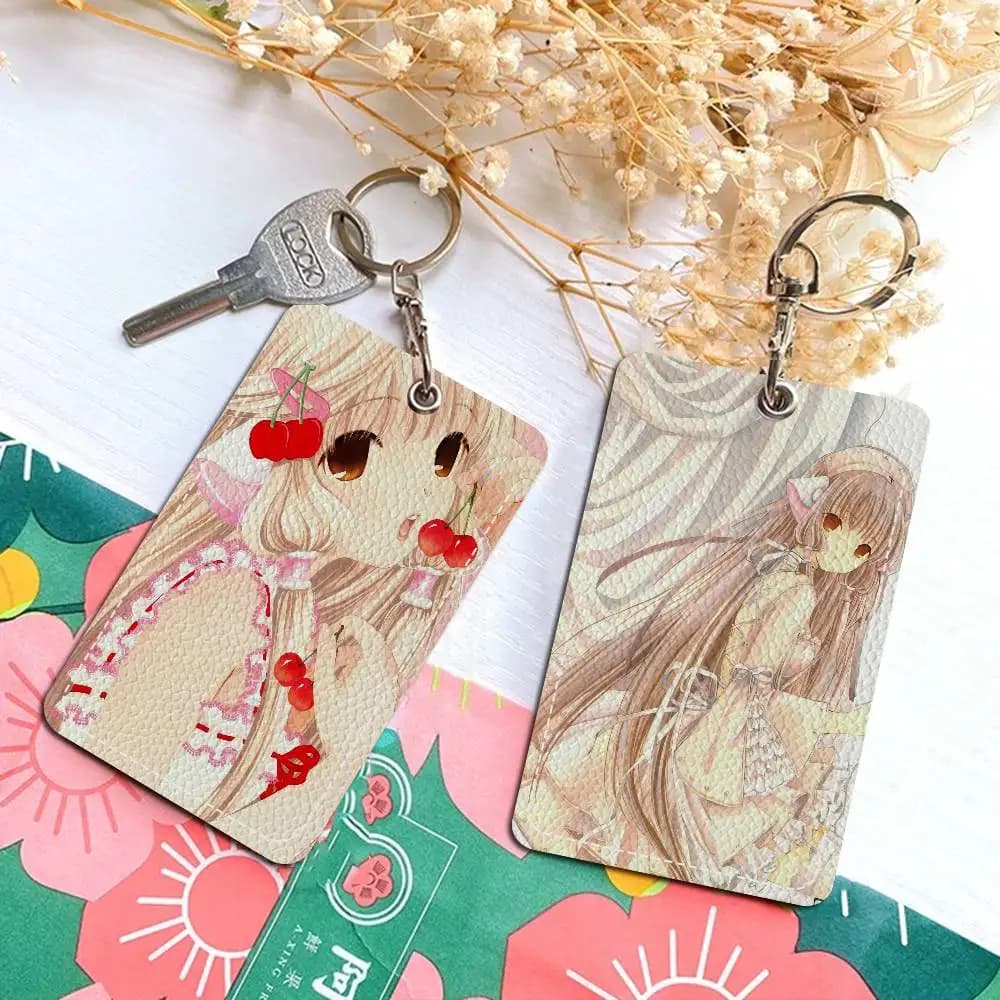 Anime C-Chobits Keychain for Banking Cards, Trains and Buses, Badge Door for Access to Public Services
