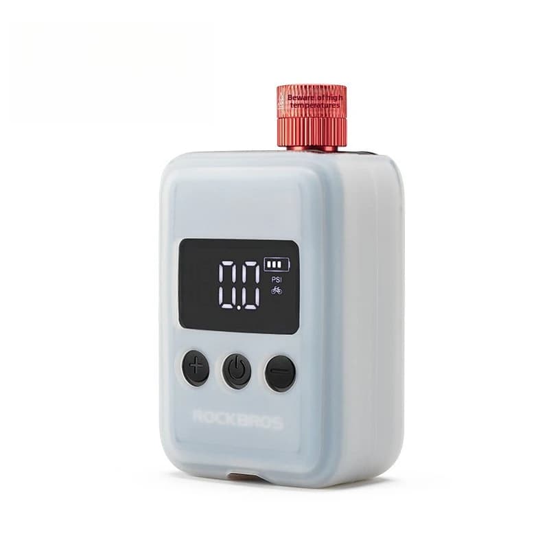 Pompa Elettrica Portatile ROCKBROS Mini 150PSI con Manometro Digitale per Bici da Strada, Mountain Bike e Palloni