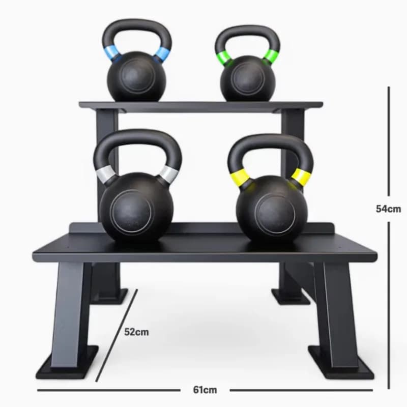 2/3 level weight rack for Kettlebell and dumbbell - Gym workout accessory